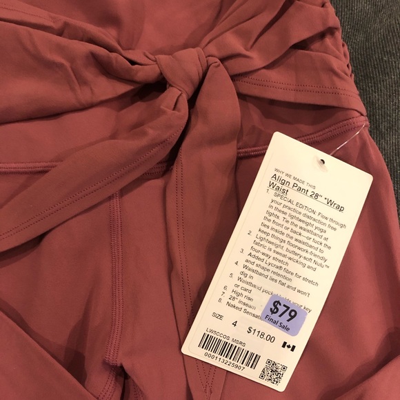 New with tag Lululemon Align Pant 28” Wrap Waist - Picture 3 of 5